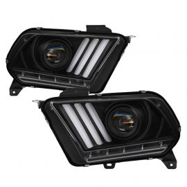 Spyder 13-14 Ford Mustang (HID Only) Projector Headlights w/Turn Signals - Blk PRO-YD-FM13HID-BK buy in USA