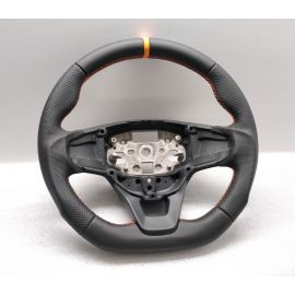 2018 FORD TRANSIT CUSTOM MK8 STEERING WHEEL FLAT NEW LEATHER ORANGE + CARBON buy in USA