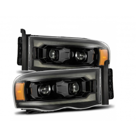 AlphaRex 02-05 Dodge Ram 1500 LUXX LED Proj Headlights Alpha Black w/Activ Light/Seq Signal buy in USA