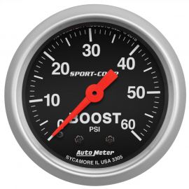 AutoMeter 2-1/16in 0-60 PSI Mechanical Sport-Comp Boost Pressure Gauge buy in USA