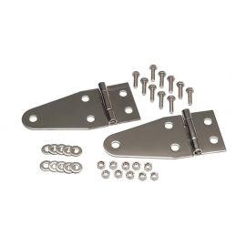 Kentrol 55-95 Jeep CJ/Wrangler YJ Hood Hinge Pair - Polished Silver buy in USA