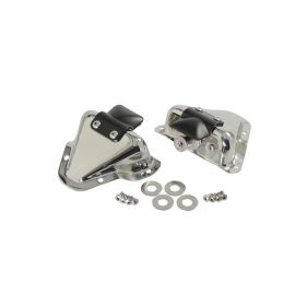 Kentrol 81-95 Jeep CJ/Wrangler YJ Interior Door Latch Brackets Pair - Polished Silver buy in USA