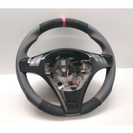 ALFA ROMEO GIULIETTA MITO Leather Steering Wheel PIANO BLACK ALCANTARA RED NEW buy in USA