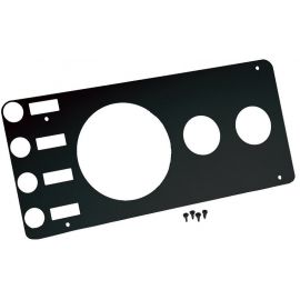 Kentrol 76-86 Jeep CJ Gauge Cover Without Radio Opening - Powdercoat Black buy in USA