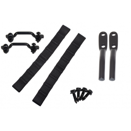 Kentrol Jeep Wrangler TJ Polished Stainless Door Strap Kit Black Powdercoat Stainless Steel buy in USA