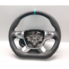 FORD TRANSIT CUSTOM MK8 STEERING WHEEL FLAT NEW LEATHER 2014+ CRUISE TURQUOISE buy in USA