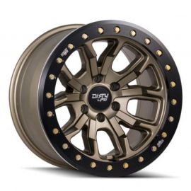 Dirty Life 9303 DT-1 17x9 / 5x127 BP / -12mm Offset / 78.1mm Hub Satin Gold Wheel - Beadlock buy in USA