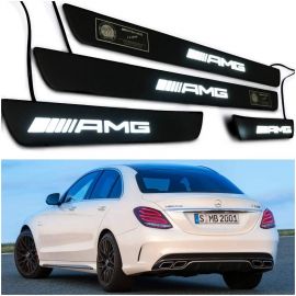 W205 W204 W213 C E class Mercedes-Benz AMG Style Entrance Mouldings LED Illuminated Door Sills Interior Trims buy in USA