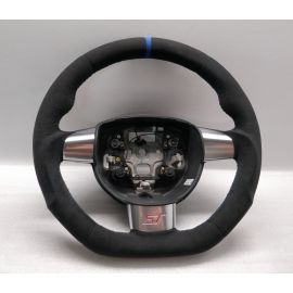 FORD FOCUS ST STEERING WHEEL FLAT ALCANTARA BLUE BAND 2005-2010 CUSTOM buy in USA