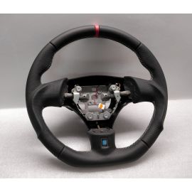 MAZDA RX-7 FD3S STEERING WHEEL FLAT BOTTOM NARDI CUSTOM WHITE STITCH RX7 BAND buy in USA