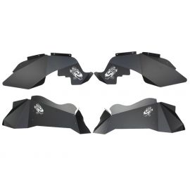 Fishbone Offroad 07-18 Jeep Wrangler JK Logo Aluminum Inner Fenders - Black Powdercoat buy in USA