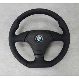 BMW E36 E31 Z3 STEERING WHEEL CUSTOM FLAT NEW LEATHER 1092050 E34 M3 M5 94-99 buy in USA