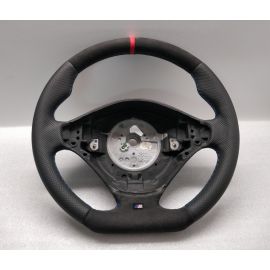 BMW E36 M3 Z3 STEERING WHEEL M SPORT CUSTOM FLAT BOTTOM LEATHER + ALCANTARA buy in USA