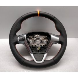 2016 FORD TRANSIT COURIER STEERING WHEEL FLAT SPORT NEW LEATHER ORANGE buy in USA