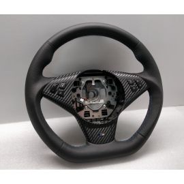 BMW E60 E61 E63 E64 M-SPORT STEERING WHEEL FLAT M5 M6 2005-2009 FACELIFT CARBON buy in USA