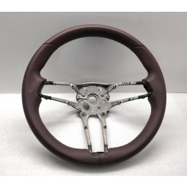 PORSCHE 911 992 STEERING WHEEL BROWN LEATHER MACAN GTS CAYMAN 718 2020-2021 buy in USA