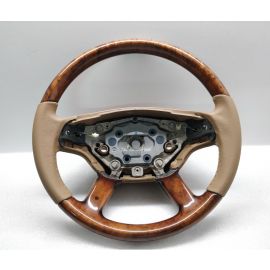 MERCEDES W221 S CL STEERING WHEEL WOOD + NEW LEATHER BROWN S500 S600 W216 buy in USA