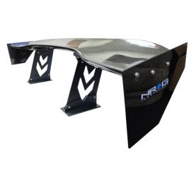 NRG Carbon Fiber Spoiler - Universal (59in.) NRG Logo Large End Plates