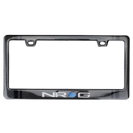 NRG Carbon License Plate Frame/ Fiber Poly Dip Finish Wet w/ NRG Logo