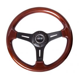 NRG Classic Wood Grain Steering Wheel (330mm) Wood Grain w/Matte Black 3-Spoke Center