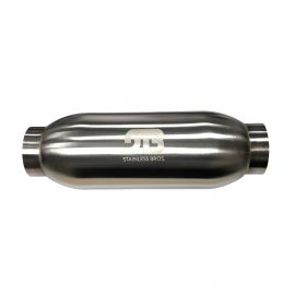 Stainless Bros 4in Body x 12.0in Length 3in Inlet/Outlet Bullet Resonator