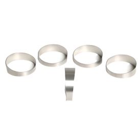 Ticon Industries 3.5in 45 Degree 1D CLR 1mm/.039in Wall Titanium Pie Cuts - 5pk