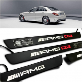 W205 W204 W213 C E class Mercedes-Benz AMG C63 Style Entrance Mouldings LED Illuminated Door Sills Interior Trims buy in USA