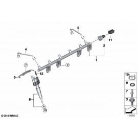 Genuine Fuel Injector High Pressure Rail Line Replacement 13 53 8 616 079 buy in USA