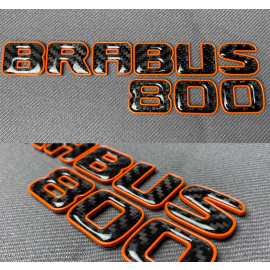 Tail Brabus 800 carbon badges with orange trim for G-Wagon buy in USA