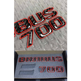 Tail Brabus badges 700 carbon letters with red trim buy in USA