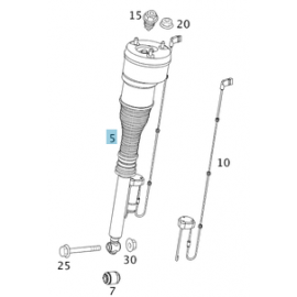Original Mercedes-Benz Luftfederbein Stoßdämpfer Hinterachse links S-Klasse BR221 buy in USA