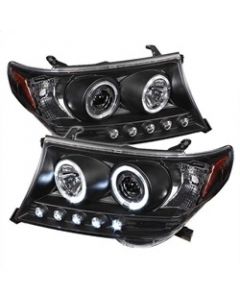 Spyder Toyota Land Cruiser 08-11 Projector Headlights LED Halo LED Blk PRO-YD-TLAND08-HL-BK buy in USA