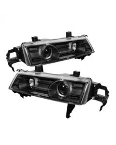 Spyder Honda Prelude 92-96 Projector Headlights LED Halo Black High H1 Low H1 PRO-YD-HP92-BK buy in USA