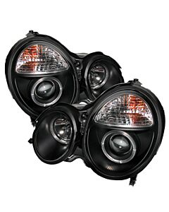 Spyder Mercedes Benz E-Class 00-02 Projector Headlights LED Halo Blk PRO-YD-MBW21099-HL-BK buy in USA