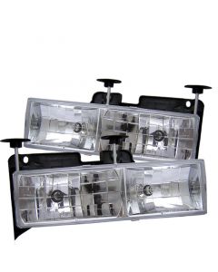 Spyder Chevy C/K Series 1500/2500 88-99/Chevy Tahoe 95-99Crystal Glass Headlights Chrm HD-YD-CCK88-C buy in USA