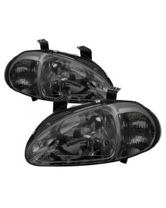 Xtune Honda Del Sol 93-97 1Pc Crystal Headlights Smoke HD-ON-HDEL93-1P-SM buy in USA