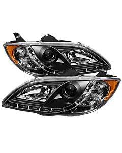 Spyder Mazda 3 04-08 4Dr (Sedan ONLY) Projector Headlights Halogen - DRL Blk PRO-YD-M304-DRL-BK buy in USA