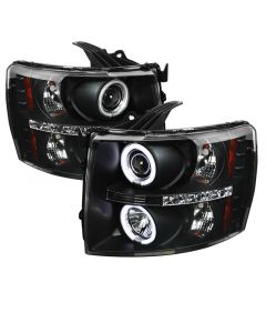 Spyder Chevy Silverado 1500 07-13 Projector Headlights CCFL Halo LED Blk PRO-YD-CS07-CCFL-BK buy in USA