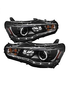 Spyder Mitsubishi Lancer/EVO-10 08-14 Projector Halogen Model- LED Halo DRL Blk PRO-YD-ML08-DRL-BK buy in USA