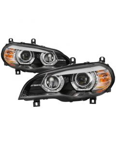 Spyder 07-10 BMW X5 E70 (HID Models Only) Projector Headlights - Black PRO-YD-BMWE7007-AFSHID-BK buy in USA