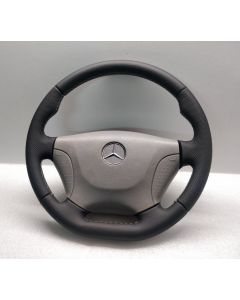 MERCEDES VITO W638 LEATHER STEERING WHEEL FLAT BOTTOM GREY 1997-2003 CUSTOM buy in USA