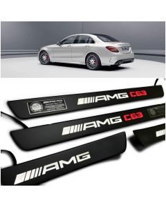 W205 W204 W213 C E class Mercedes-Benz AMG C63 Style Entrance Mouldings LED Illuminated Door Sills Interior Trims buy in USA