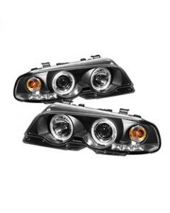 Spyder BMW E46 3-Series 00-03 2DR 1PC Projector Headlights LED Halo LED Blk PRO-YD-BMWE46-2D-HL-BK buy in USA