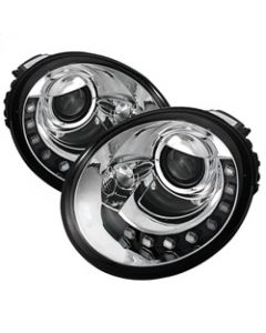 Spyder Volkswagen Beetle 1998-2005 Projector Headlights DRL Chrome PRO-YD-VB98-DRL-C buy in USA