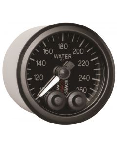 Autometer Stack Pro Control 52mm 100-260 deg F Water Temp Gauge - Black (1/8in NPTF Male) buy in USA