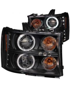 ANZO 2007-2013 Gmc Sierra 1500 Projector Headlights w/ Halo Black buy in USA