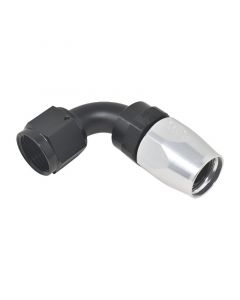 Russell Performance -8 AN Black/Silver 90 Degree Full Flow Hose End buy in USA