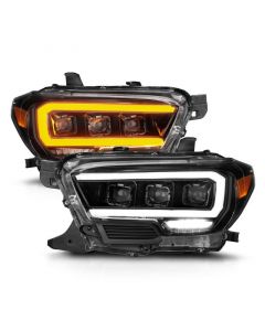 ANZO 16-22 Toyota Tacoma SR/SR5 ONLY Full LED Proj Headlights w/Light Bar Seq. Blk w/Initiation Lgt buy in USA