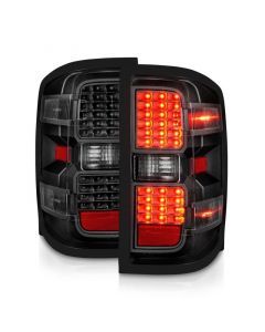 ANZO 15-19 Chevy Silverado 2500HD/3500HD (Factory Halogen Only) LED Tail Lights Black w/Clear Lens buy in USA