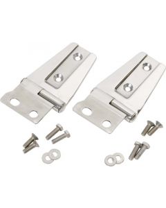 Kentrol 07-18 Jeep Wrangler JK Hood Hinge Pair - Polished Silver buy in USA